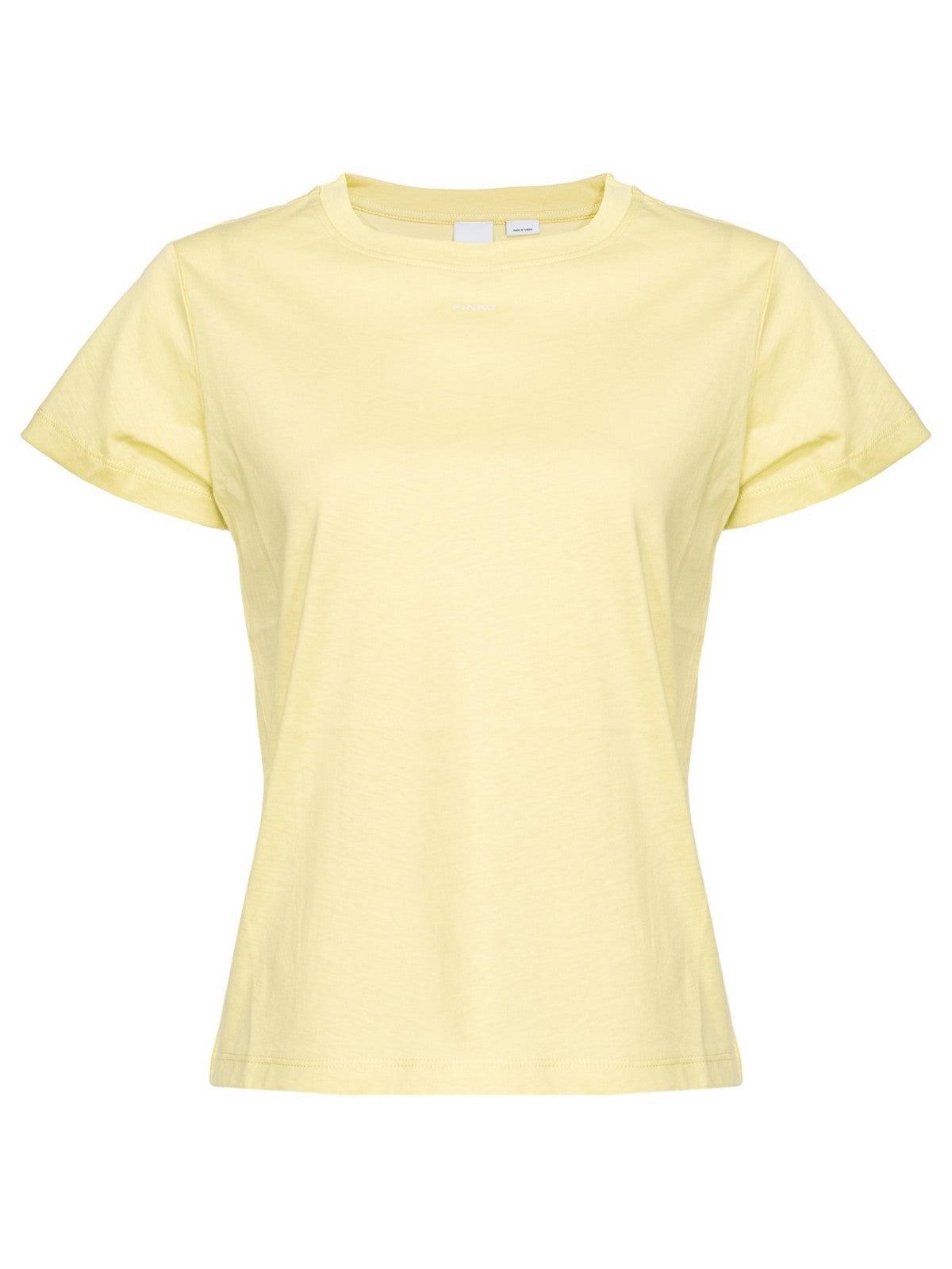 PINKO T-Shirt e Polo Donna Basico 100373-A1N8 H23 Giallo - Stilato