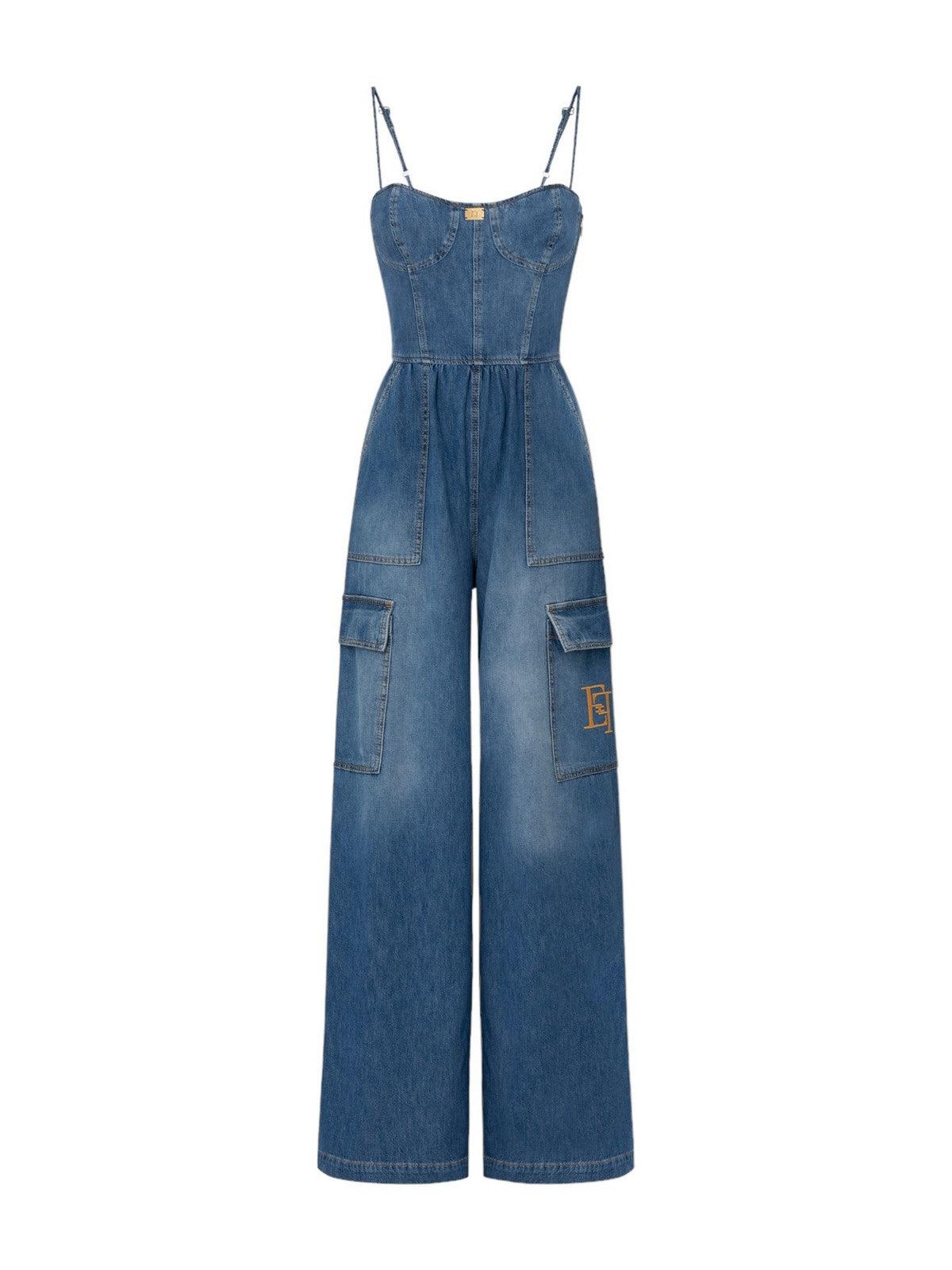 ELISABETTA FRANCHI Tuta Donna TJ29D41E2 104 Blu - Stilato