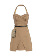 ELISABETTA FRANCHI Abito Donna AB56442E2 390 Marrone - Stilato