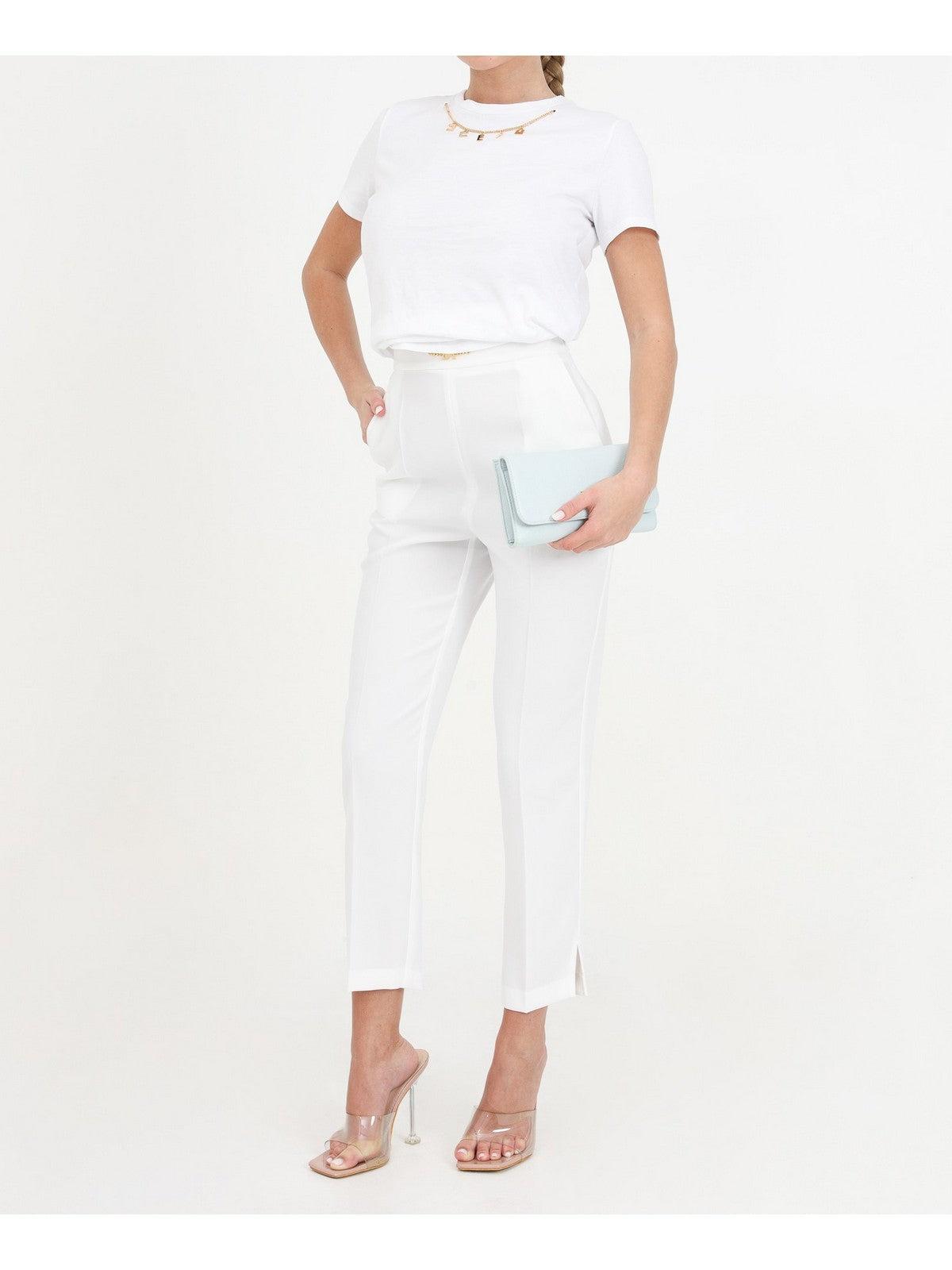 ELISABETTA FRANCHI Pantalone Donna PA02341E2 360 Avorio - Stilato