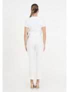 ELISABETTA FRANCHI Pantalone Donna PA02341E2 360 Avorio - Stilato