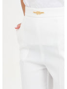 ELISABETTA FRANCHI Pantalone Donna PA02341E2 360 Avorio - Stilato
