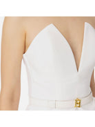 ELISABETTA FRANCHI Abito Donna AB64842E2 360 Avorio - Stilato