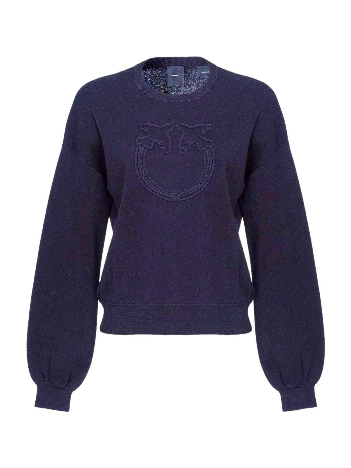 PINKO Felpa Donna 101568-A115 G57 Blu - Stilato