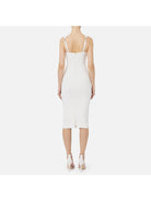 ELISABETTA FRANCHI Abito Donna AB65542E2 360 Avorio - Stilato