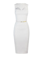 ELISABETTA FRANCHI Abito Donna AB60742E2 360 Avorio - Stilato