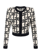 ELISABETTA FRANCHI Cardigan Donna MK28Q42E2 E84 Avorio - Stilato