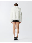 PINKO Pelliccia Donna Novaro Caban Simil Volpe 104375-A27L Z14 Bianco - Stilato