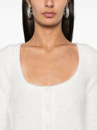 PINKO Maglione Donna Colorpoint Cardigan Soft Brush 104341-A26V Z13 Bianco - Stilato