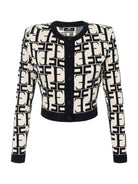 ELISABETTA FRANCHI Cardigan Donna MK28Q42E2 E84 Avorio - Stilato