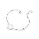 Bracciale Donna leBebè Oro Bianco con Piastra Centrale Tonda Raffigurazione Bimbo Bianco - pmg022 - Stilato