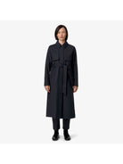 K-WAY Trench Donna JESEL TECH WOOL BLEND K51365W AR0 Blu - Stilato